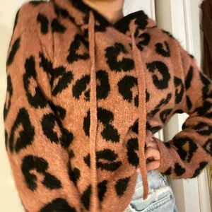 Leopard print hoodie